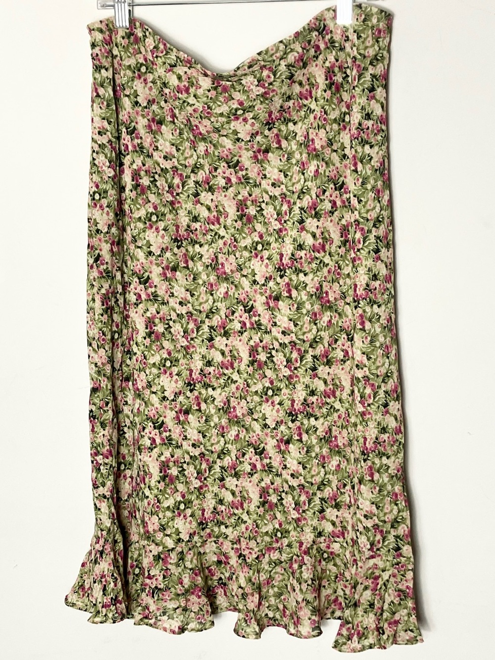 Vintage 90s Y2K Karen Kane Multicolor Floral Midi Skirt XL - Picture 3 of 7